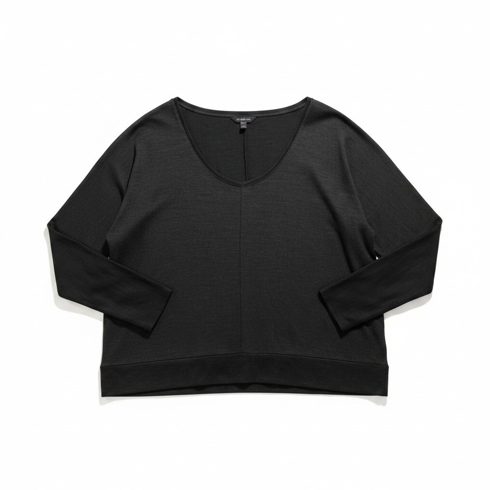 Banana Republic XXL Black Womens Dolman Sleeve Top Casual Cozy Relaxed Pullover
